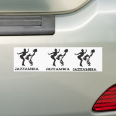 JAZZAMBIAのバンパーステッカーの白 バンパーステッカー (車上)