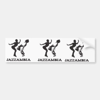 JAZZAMBIAのバンパーステッカーの白 バンパーステッカー