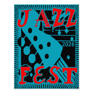 JazzFest ギターの日付追加、テキスト編集 フォトプリント