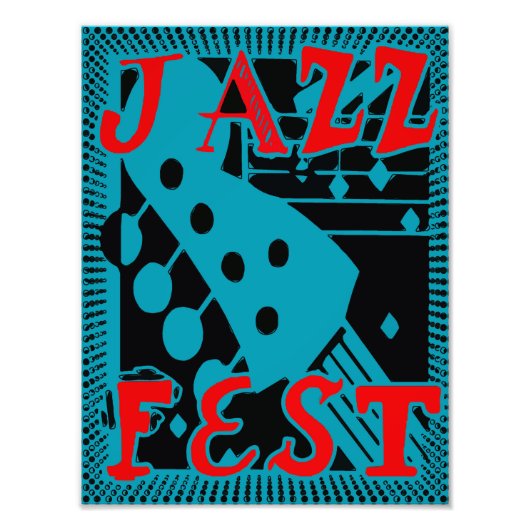 JazzFest Guitar 、編集文字 フォトプリント (正面)