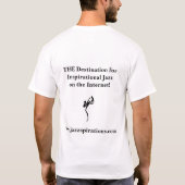 Jazzspirationsのティー(白い)、www.jazzspirations.com Tシャツ (裏面)