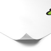 jazzy trombone playing lizard cartoon ポスター (角)