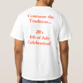 JBの記念のCookoutのTシャツ Tシャツ (裏面)
