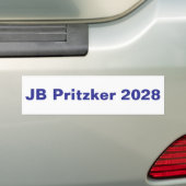 JB Pritzker 2028走、社長用 バンパーステッカー (車上)