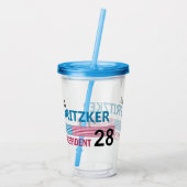 JB Pritzker 2028 アクリルタンブラー (裏面)