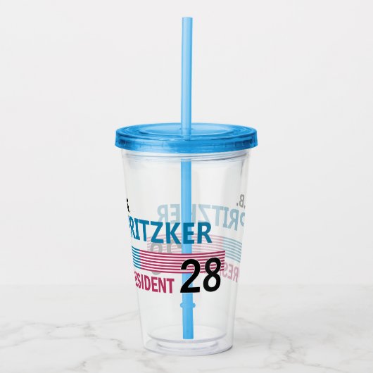 JB Pritzker 2028 アクリルタンブラー (正面)