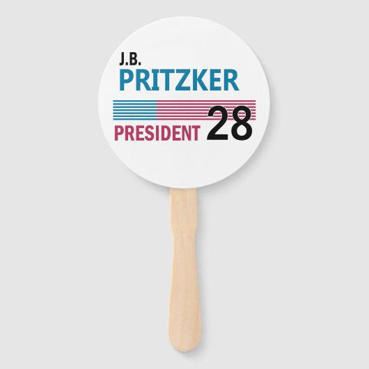 JB Pritzker 2028 ハンドファン (裏面)