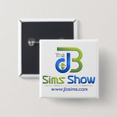 "JB Sims Show Unity Squareボタン – Collectible Pi 缶バッジ (正面&裏面)