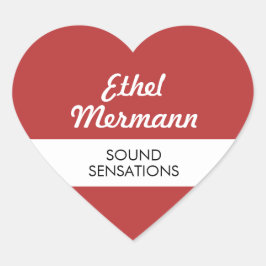 JBHS VMAの赤い背景（白いスクリプト付き） ハートシール