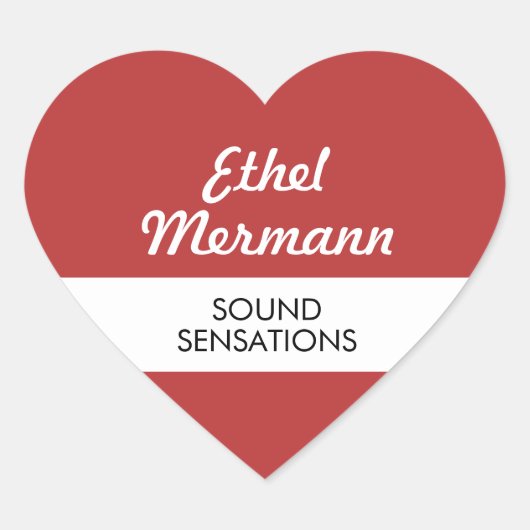 JBHS VMAの赤い背景(白いスクリプト付き) ハートシール (正面)