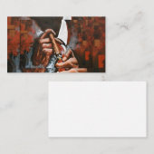 JBVVFG Man Smoking Cigar Poster Canvas Painting 名刺 (正面/裏面)