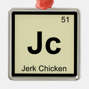 Jc -急な動きの鶏化学周期表の記号 メタルオーナメント