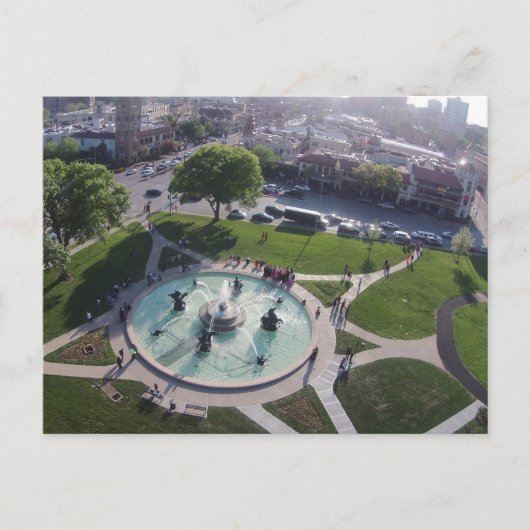 JC Nicholsの記念の噴水カンザスシティ ポストカード (正面)