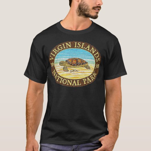 JCombsヴァージンアイランズ国立公園シータートルオン  Tシャツ (正面)