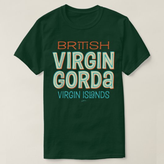 JCombsヴァージンゴルダ， BVI,レトロ,ビーチ Tシャツ (デザイン正面)