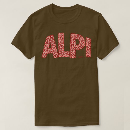 JCombs イタリアン Alps with Snow Tシャツ (デザイン正面)