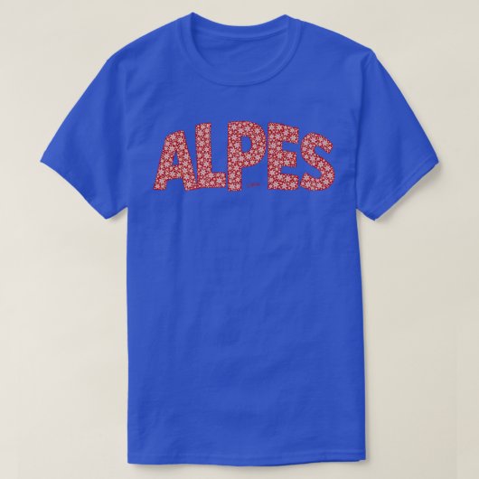 JCombs フランスの Alps with Snow Tシャツ (デザイン正面)