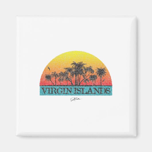 Jcombs_ヴァージン諸島サンヤシの木と_1 マグネット (正面)