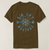 JCombs Big Sky, Montana, Snow 347 Tシャツ (デザイン正面)