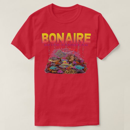 JCombs_ Bonaire,オランダカリブの,リーフ,サンゴ,フィス Tシャツ (デザイン正面)