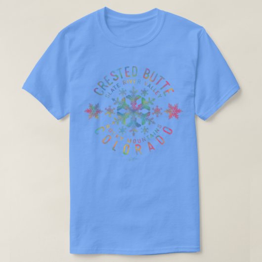 JCombs Crested Butte, CO, Snow Tシャツ (デザイン正面)