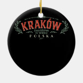 JCombs Krakow Poland設立4世紀レトロ セラミックオーナメント (裏面)