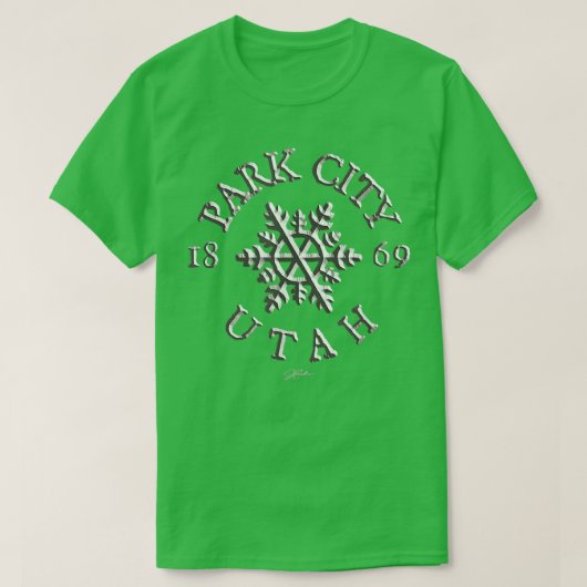JCombs Park City,ユタ,スノーフレーク369 Tシャツ (デザイン正面)