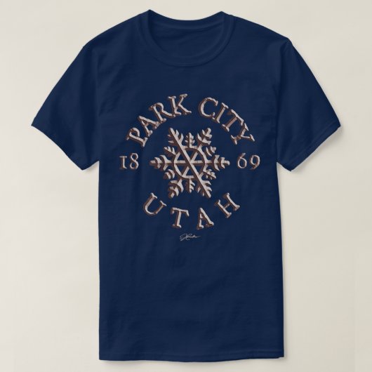JCombs Park City,ユタ,スノーフレーク371 Tシャツ (デザイン正面)