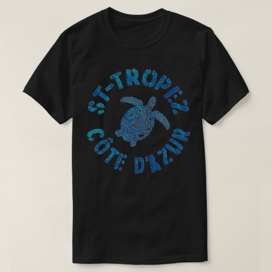JCombs SaintTropez, Cote D'Azur，フランス，海の塔 Tシャツ (デザイン正面)