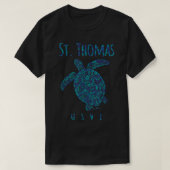 JCombs St. Thomas, USVI，ウミガメ，ビーチ Tシャツ (デザイン正面)