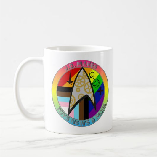 JDがチャネルロゴを作成 コーヒーマグカップ (左)