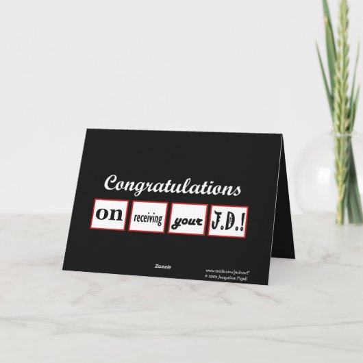 JD学位 – 名前をカスタムするおめでとう – カード (裏面)