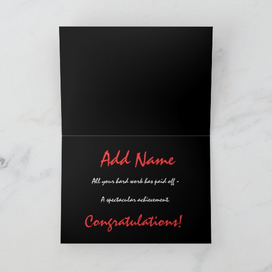 JD学位 – 名前をカスタムするおめでとう –  カード (内部)