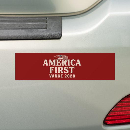 JD ヴァンス 2028 アメリカ第一保守主義 バンパーステッカー (車上)