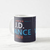 JD ヴァンス 2028 共和党 愛国 コーヒーマグカップ (正面左)