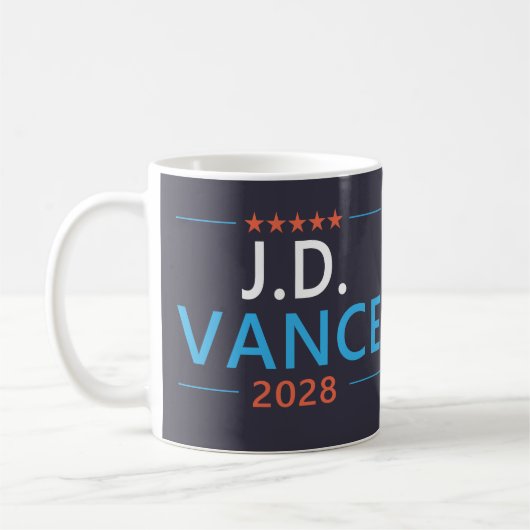 JD ヴァンス 2028 共和党 愛国 コーヒーマグカップ (左)