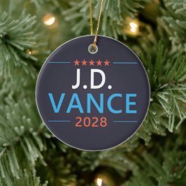 JD ヴァンス 2028 共和党 愛国 セラミックオーナメント