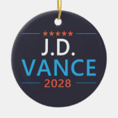 JD ヴァンス 2028 共和党 愛国 セラミックオーナメント (正面)