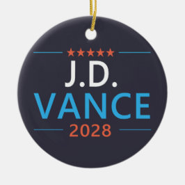 JD ヴァンス 2028 共和党 愛国 セラミックオーナメント