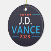 JD ヴァンス 2028 共和党 愛国 セラミックオーナメント (左)