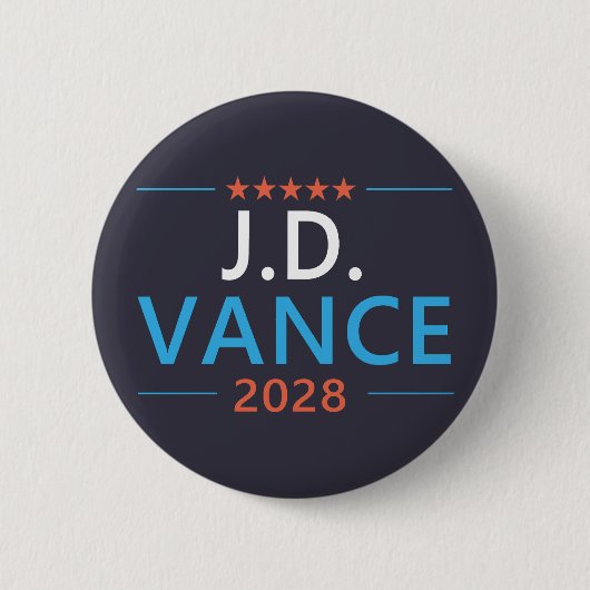 JD ヴァンス 2028 共和党 愛国 缶バッジ (正面)