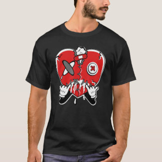 JD 4 レッドサンダー ハート クライイング レッドサンダー 4s マッチ Tシャツ