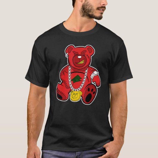 JD 4 Red Thunder Rich Bear Red Thunder 4s Matching Tシャツ (正面)