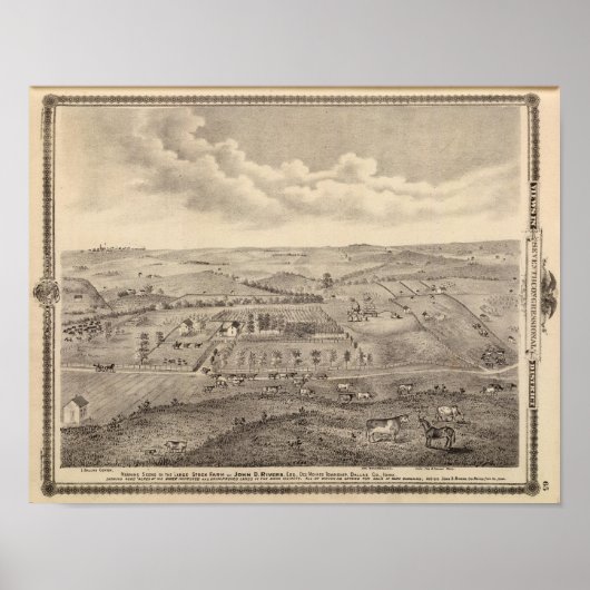 JD Riversストックファーム朝のシーン ポスター (正面)