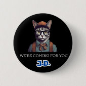 JD Vanceボタンに対するネコ 缶バッジ (正面)