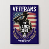 JD Vance 2028 アメリカ第一保守主義 缶バッジ (正面)