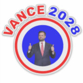 JD Vance 2028 シール (正面)