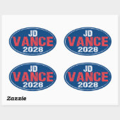 JD Vance 2028 (ディス) 楕円形シール (シート)