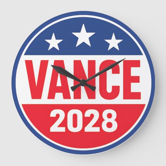 JD Vance 2028 ラージ壁時計 (正面)