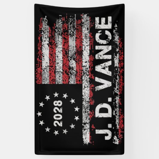 JD Vance 2028 横断幕 (縦)